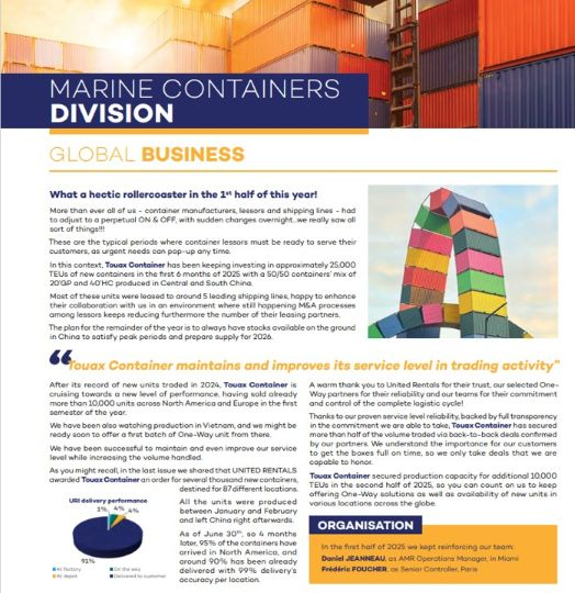 image News - Touax July 2025 Newsletter